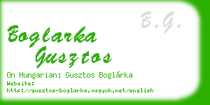 boglarka gusztos business card